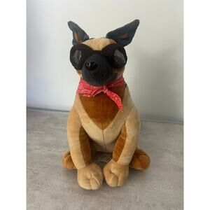 Fallout 4 Dogmeat Plush Bandanas Goggles 11" Bethesda Dog Puppy German Shepherd